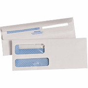 #9, Standard Invoice Size Redi-Seal Double-Window Security-Tint Envelopes