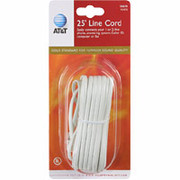 AT&T 25ft Telephone Line Cord, White