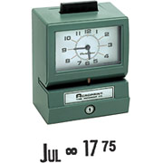 Acroprint Heavy-Duty Manual Print Time Clock, (prints month, date, hours 0-23, decimal hundredths)