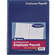 Adams Employee Payroll Record Book, 8-1/2" x 11"