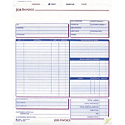 Adams Job Invoice Triplicate Forms, 8-1/2" x 11", 3 Part