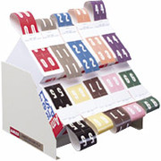 Ames Color-File Solid Reverse-Block Numeric Label Sets