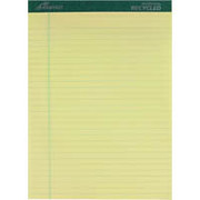 Ampad Evidence 50% Recycled, 8-1/2" x 11-3/4", Canary, Writing Pads, Wide Ruled