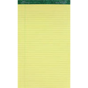 Ampad Evidence 50% Recycled, 8-1/2" x 14", Canary, Writing Pads, Legal Ruled