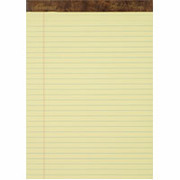 Ampad Gold Fibre, 8-1/2" x 11-3/4", Canary, Perforated Writing Pad, Legal Ruled