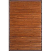 Anji Mountain Contemporary Chocolate Bamboo Area Rug, 5' x 8'