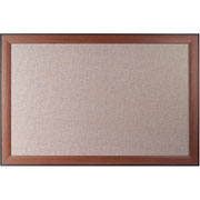 Artisan Cocoa Fabric Bulletin Board, Cherry Frame, 2'x3'