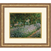 "Artist's Garden at Giverny"  Framed Print
