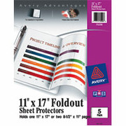 Avery 11" x 17" Fold-Out Sheet Protectors