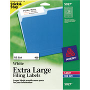 Avery 5027 Extra-Large White File Folder Labels