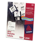 Avery 5996 Laser Labels for 3 1/2" Diskettes, 90/Pack