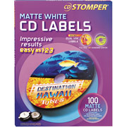 Avery CD Stomper Laser/Inkjet Matte CD Labels, 100/Pack