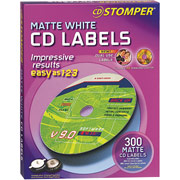 Avery CD Stomper Laser/Inkjet Matte Labels, 300/Pack
