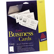 Avery Laser Business Cards, Gray, 2" x 3 1/2", 250/Cards