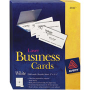 Avery Laser Business Cards, White, 2" x 3 1/2", 2,500/Cards