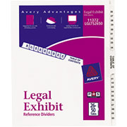 Avery Legal Exhibit Dividers, 26-50
