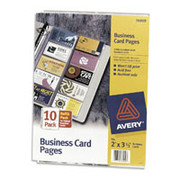 Avery Untabbed Business Card Pages