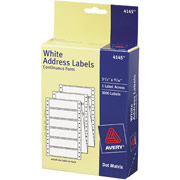 Avery White Pin-Fed Address Labels, 3 1/2" x 15/16"
