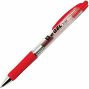 Avery eGEL Retractable Gel-Ink Pens, Medium Point, Red, Dozen