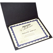 Award Certificate Holders, Blk/Gold