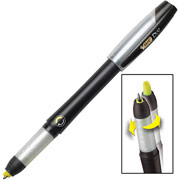 BIC Duo Ballpoint Pen & Highlighter, Medium Point, Black, Each