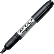 BIC Mark-it Chisel Tip Permanent Markers, Black, 4 Pack