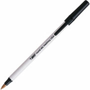 BIC Round Stic Ballpoint Pens, Medium Point, Black, Dozen
