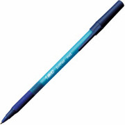 BIC Soft Feel Ballpoint Pens, Medium Point, Blue, Dozen