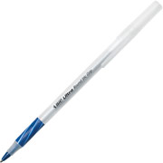 BIC Ultra Round Stic Grip Ballpoint Pens, Medium Point, Blue, Dozen