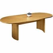 Basyx 48" x 96" Oval Conference Table, Medium Oak