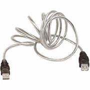 Belkin USB A Ext Cable 20/28Awg A-M/F Dstp 6' Clear Ice