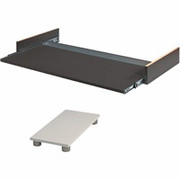 Bestar Connexion Keyboard Shelf & CPU Stand, Slate/Sandstone