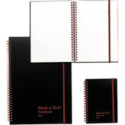 Black N' Red 5 7/8"x4 1/8" Polypropylene Notebook with Elastic Strap