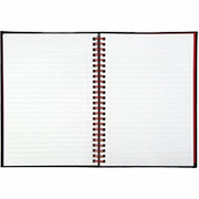 Black N' Red 8 1/4" x 11 3/4" Twin Wire Notebook - Not Perforated