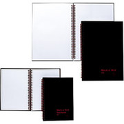Black N' Red 8 1/4" x 11 3/4" Twin Wire Notebook, Quad Ruled