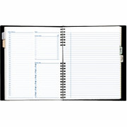 Blueline Undated Note Pro Daily Planner, Hard Cover w/ Twin Wire Binding, 8 1/2" x 11"