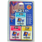 Brother LC31CLR3PK C/M/Y Color Ink Cartridges, 3/Pack