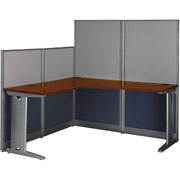 Bush Office-in-an-Hour L-Workstation with Panels