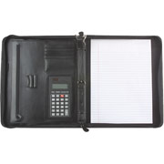Buxton Zip-Around Leather Folio w/Calculator
