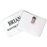 C-line Reusable Clear Plastic Name Badge Holders