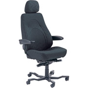 CVG Director 24-Hour Intensive Use Chair, Black Fabric