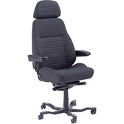 CVG Executive 24-Hour Intensive Use Chair, Black Leather