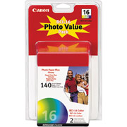 Canon BCI-16 140-Sheet Photo Value Pack