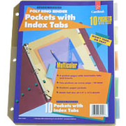 Cardinal Poly Pockets with Index Tabs, Assorted