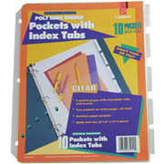 Cardinal Poly Pockets with Index Tabs, Clear
