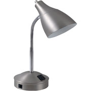 Catalina Satin Steel Data Port Desk Lamp