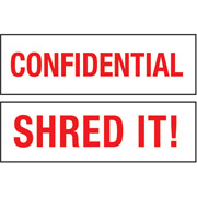 Cosco Accu-Stamp One-Color Dual Message Stamps, "CONFIDENTIAL/SHRED IT"