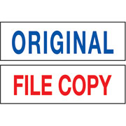 Cosco Accu-Stamp Two-Color Dual Message Stamps, "ORIGINAL/FILE COPY"