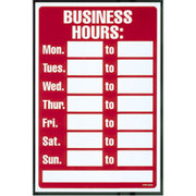 Cosco Business Hours Sign, 12" x 8"