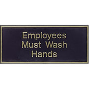 Cosco Employees Must Wash Hands Sign, 3" x 7"